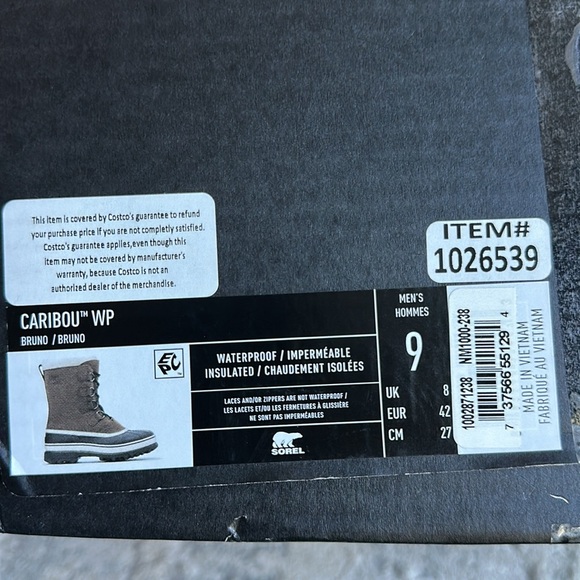 Sorel Men's CARIBOUT™ Waterproof Winter Snow Boots Bruno MSRP $200 *NEW* - Picture 8 of 9